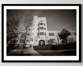 Indiana University Maurer School of Law - Black and White Framed Print