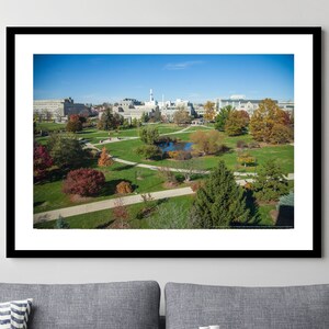 Indiana University - Framed, Ready-to-Hang - Indiana University Arboretum in the Fall - 11x14, 16x24, 20x30, 24x36