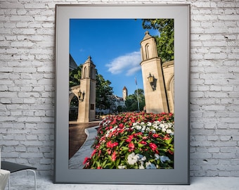 Indiana University Sample Gates Framed Print: Summer Flowers
