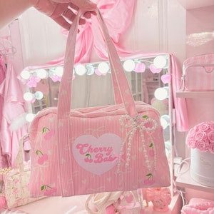 Cherry babe schoudertas met strikthema