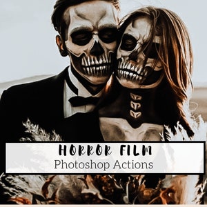5 Pro Horror Film Photoshop Actions - Dark Actions, Moody Actions, Halloween Actions, Horror Actions, October Actions, Fall Actions