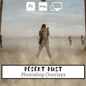 50 superposiciones realistas de Photoshop con polvo del desierto: JPG transparente, Photoshop, superposiciones, fácil de usar, DESCARGA DIGITAL