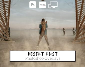 50 Realistic Desert Dust Photoshop Overlays - Transparent JPG, photoshop, overlays, easy to use, DIGITAL DOWNLOAD