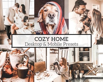 12 Mobile/Desktop Pro Cozy Home Lightroom Presets - Home Presets, Indoor Presets, Warm Presets, Bright Presets, Interior Presets, Instagram