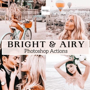 Bright & Airy Photoshop Actions: Clean, Soft Effects (ATN)