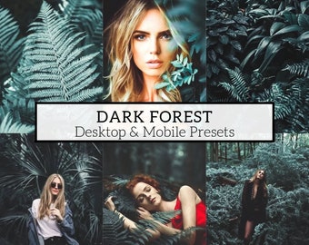 3 Dark Forest Mobile/Desktop Lightroom Presets - Landschaft Presets, Jungle Presets, Nature Presets, Outdoor Presets, Travel Presets, DNG