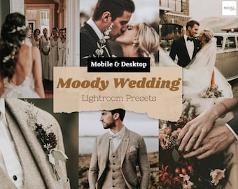 Presets para Lightroom com temática de casamento: Filtros para dispositivos móveis e computadores (DNG, LR, XMP)