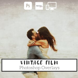 50 Realistic Vintage Film Photoshop Overlays: (Digital Download)