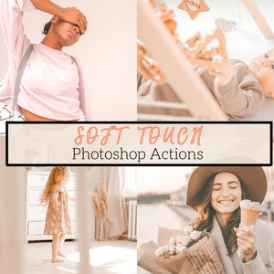 5 actions Photoshop Soft Touch - Idéal pour les mariages, les portraits, la famille, les nouveau-nés et plus encore - Mode de vie, tons doux, tons clairs, tons subtils