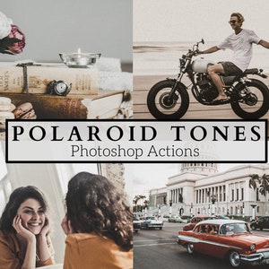 5 actions Photoshop Polaroid Tones - Idéal pour la famille, les enfants, les voyages, Instagram, les blogueurs, les actions vintage