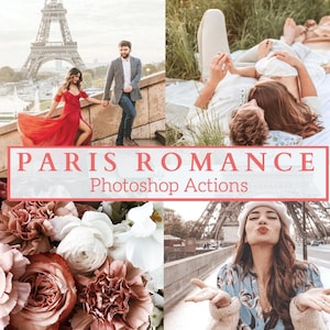 6 Pro Paris Romance Photoshop Actions - Valentines Actions, Wedding Actions, Love Actions, Couple Actions, Engagement Actions, Relationships