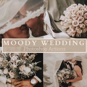 6 Moody Wedding Photoshop Actions - Moody Actions, Warm Actions, Couple Actions, Engagement Actions, Autumn Actions, Instagram Actions