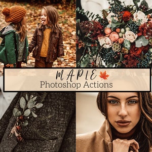 5 Pro Maple Photoshop Actions - Great Portraits, Bloggers, Instagramers, Family, Children, Autumn, Weddings And More
