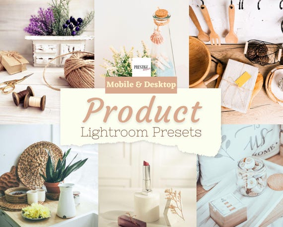 40 Lightroom Presets for Product Photography | Clean, Bright Editing for Etsy Sellers, Mobile & Desktop