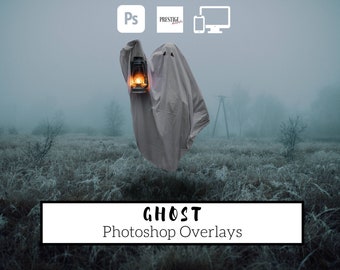8 superpositions réalistes de fantômes Photoshop - PNG transparents, photoshop, superpositions, faciles à utiliser, TÉLÉCHARGEMENT NUMÉRIQUE