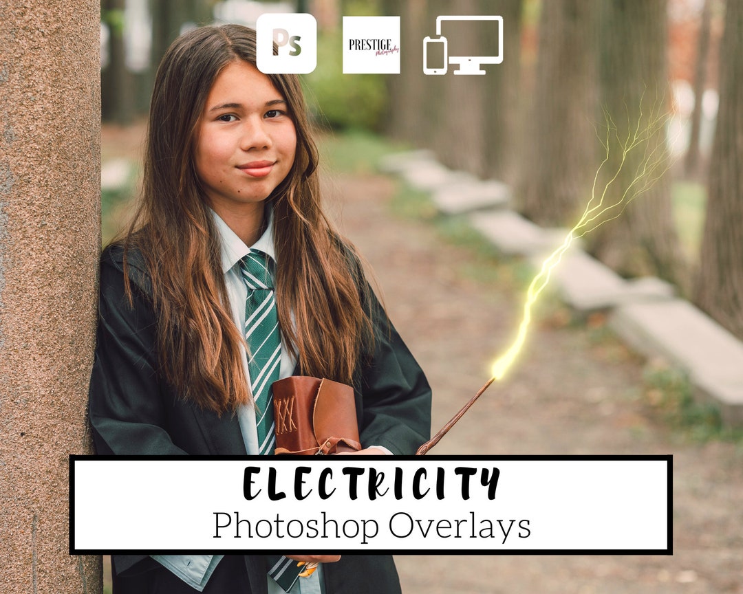 Realistic Electricity Photoshop Overlays: 40 Transparent JPG (digital ...