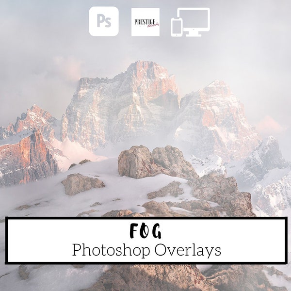 50 Realistic Fog Photoshop Overlays - Transparent PNG, photoshop, overlays, easy to use, DIGITAL DOWNLOAD