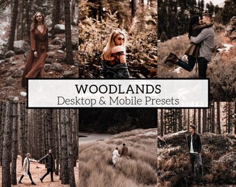 3 PRO Woodlands Mobile/Desktop Lightroom Presets - Landscape Presets, Forest Presets, Travel Presets, Instagram Presets, Moody Presets, DNG