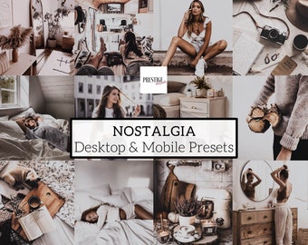 5 Mobile Lightroom Presets Nostalgie Desktop Presets, Moody Preset | Instagram Preset | Gedämpftes Preset | Dark Preset | Indoor Outdoor Presets