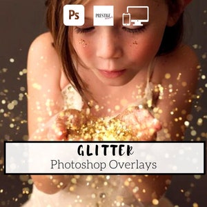 120 Realistic Glitter Photoshop Overlays Transparent JPG, photoshop, overlays, easy to use, DIGITAL DOWNLOAD image 1