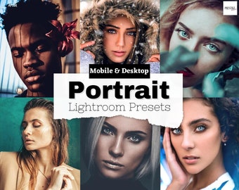 101 Portrait Mobile/Desktop Lightroom Presets - Portrait Presets, Clean Vivid Presets, Bright Airy Presets, Nahaufnahme Presets, Studio Presets