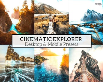 30 PRO Cinematic Explorer Mobile/Desktop Lightroom Presets - Great For Landscapes, Travel, Instagram, Blogger, Influencers And More