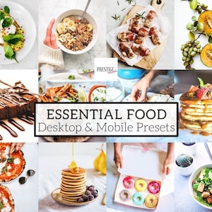 30 PRO Mobile/Desktop Essential Food Lightroom Presets - Great For Bloggers, Instagram, Food Photography, Travel, Restaurants, Food Business