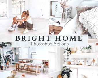 5 Bright Home Photoshop Actions - Home Actions, Interior Actions, House Actions, Lifestyle Actions, Instagram Actions, Real Estate, Blogger