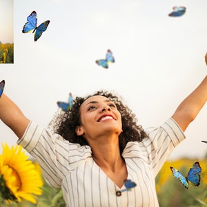 70 superposiciones realistas de Photoshop de mariposas y polillas: PNG transparente, photoshop, superposiciones, fácil de usar, DESCARGA DIGITAL imagen 2