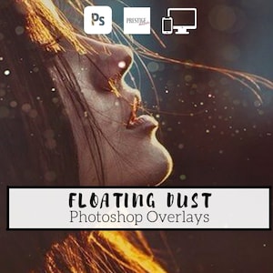 Floating Dust Photoshop Overlays: 80 Realistic Photo Effects (Digital Download)