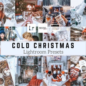 6 PRO Cold Christmas Mobile/Desktop Lightroom Presets - Festive, December, Family, Portrait, Xmas, Winter, Holiday Season, December Presets
