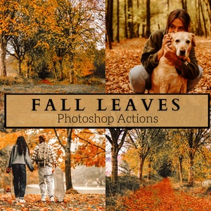 5 Fall Leaves Photoshop Actions - Great for Portrait, Travel, Instagram, Blogger, Family, Children And More - Autumn, Fall, September Action