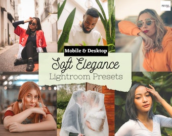 12 Mobile / Desktop Soft Elegance Lightroom Presets - Portrait Presets, Hochzeit Presets, Outdoor Presets, Family Presets, Kinder Presets