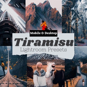 5 Tiramisu Mobile/Desktop Lightroom Presets - Landscape Presets, Dark Moody Presets, Atmospheric Preset, Instagram Preset, Travel Presets