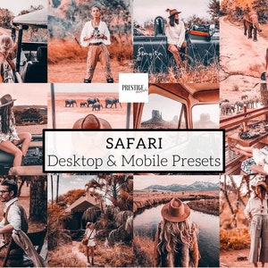 5 Safari Mobile And Desktop Lightroom Presets - Nature Presets, Animal Presets, Wildlife Presets, Travel Presets, Outdoor Presets, Landscape