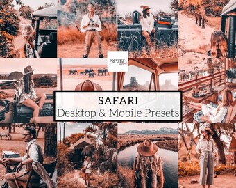 5 Presets Safari para Lightroom Mobile e Desktop - Presets de Natureza, Presets de Animais, Presets de Vida Selvagem, Presets de Viagem, Presets para Ambientes Externos, Presets de Paisagem