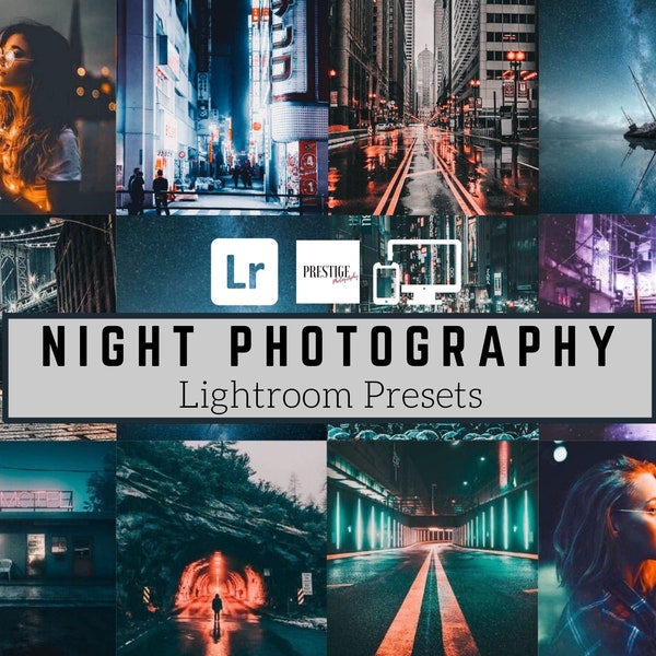 10 Mobile Lightroom Presets Night Photography Desktop Presets, Night Presets | Instagram Preset | Dark Preset | Twilight Preset | Low Light