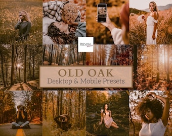 7 Old Oak Mobile/Desktop Lightroom-voorinstellingen - ideaal voor reizen, familie, Instagram, bloggers en meer - humeurig, buitenshuis, avontuurlijke voorinstellingen