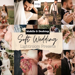 10 Soft Wedding Mobile/Desktop Lightroom Presets - Bride Presets, Airy Wedding Presets, Marriage Presets, Couple Presets, Love Presets, DNG