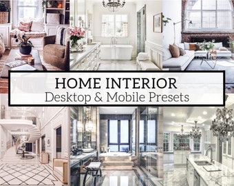 40 PRO mobiel/desktop Home Interior Lightroom-presets - ideaal voor interieur, onroerend goed, makelaars, Instagram, bloggers, DNG