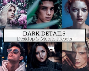 Ajustes preestablecidos de Lightroom con detalles oscuros: Fotografía de retratos con un toque melancólico (móvil y escritorio)