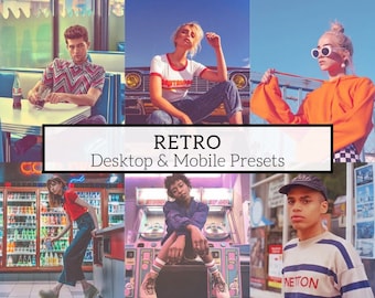 10 PRO Retro Mobile/Desktop Lightroom Presets - Great For Portrait, Fashion Photography, Instagram Bloggers And More