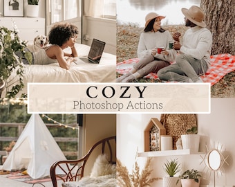 7 Cozy Photoshop Actions - Great For Indoor, Home, Family, Children, Couples, Portrait, Bloggers, Instagram And More - Warm, Bright, Soft