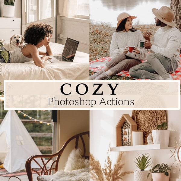 7 Cozy Photoshop Actions - Great For Indoor, Home, Family, Children, Couples, Portrait, Bloggers, Instagram And More - Warm, Bright, Soft