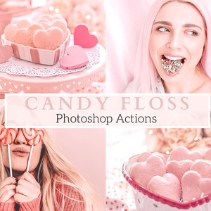 5 Pro Candy Floss Photoshop Actions - Great Portraits, Bloggers, Instagramers, Lifestyle And More - Pink, Light, Soft, Candy Actions