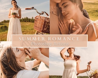 5 Summer Romance Photoshop Actions - Warm Actions, Airy Actions, Summer Actions, Outdoor Actions, Family Actions, Romance Actions, Couples