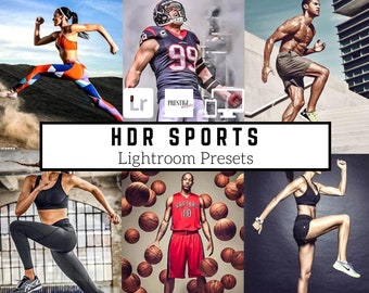 10 preimpostazioni per Lightroom per sport Mobile/Desktop Pro HDR: ideali per fotografia sportiva, palestra, allenamento, attività all'aperto, fitness, stile di vita attivo, DNG