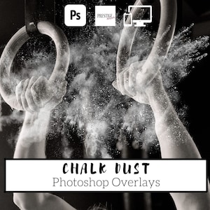 18 realistische Kreidestaub Photoshop Overlays - Transparente PNG, Photoshop, Overlays, einfach zu verwenden, DIGITALER DOWNLOAD