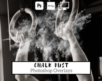 18 Realistic Chalk Dust Photoshop Overlays - Transparent PNG, photoshop, overlays, easy to use, DIGITAL DOWNLOAD