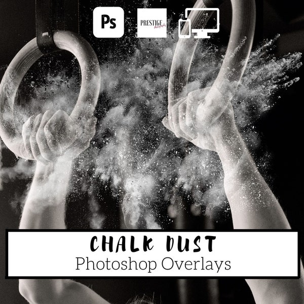 18 Realistic Chalk Dust Photoshop Overlays - Transparent PNG, photoshop, overlays, easy to use, DIGITAL DOWNLOAD